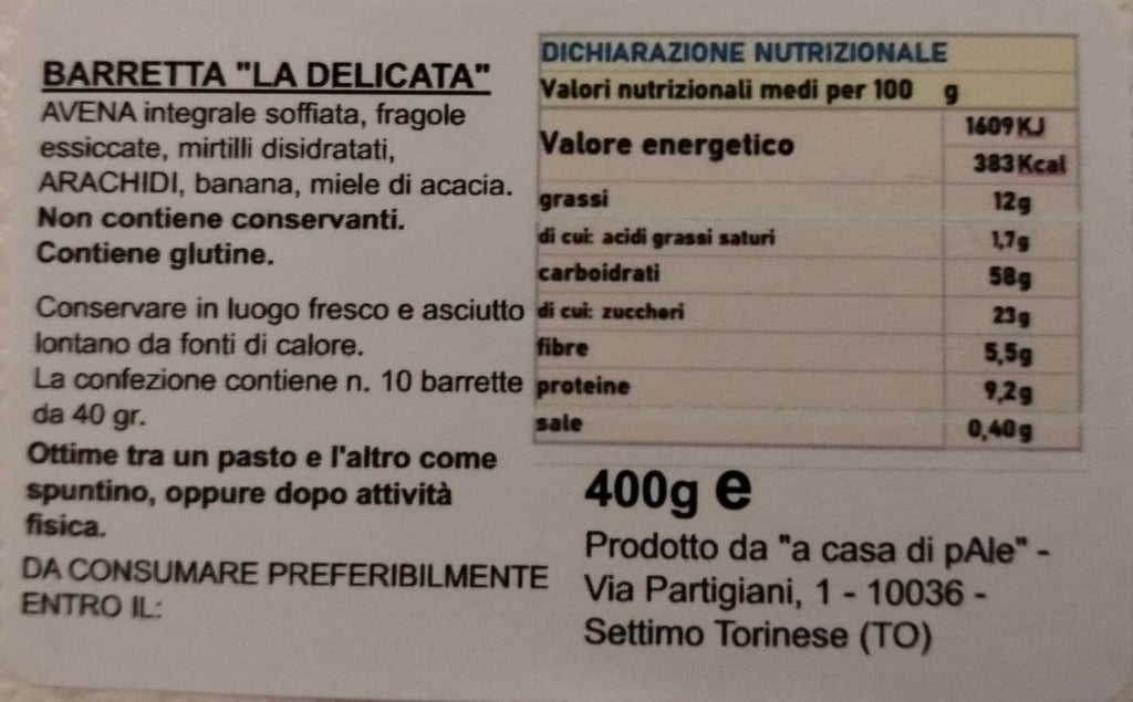 10 BARRETTE ARTIGIANALI 40gr-LA DELICATA-