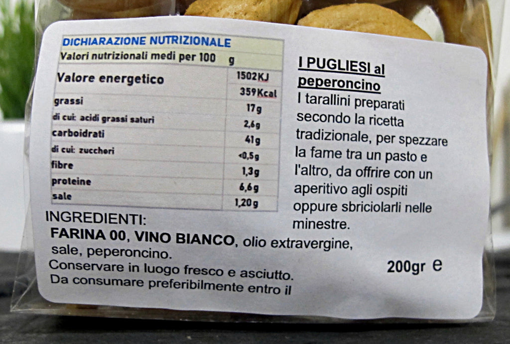 Taralli artigianali tipici "I PUGLIESI" - 200 gr
