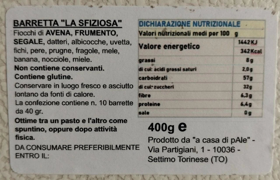 10 BARRETTE ARTIGIANALI 40gr- LA SFIZIOSA-